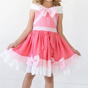 Cinderella inspired Pink and White Kids Dress